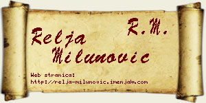 Relja Milunović vizit kartica